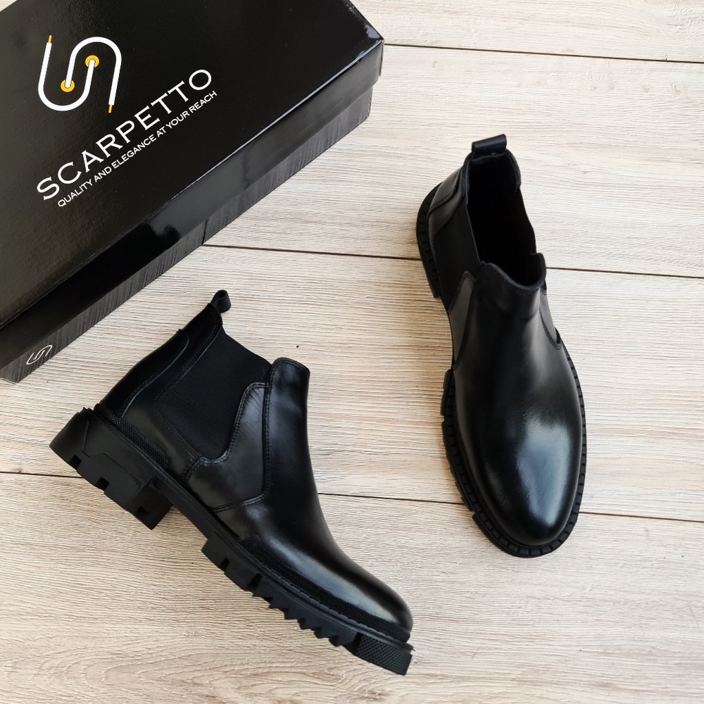 Gherardo Black Men's Genuine Leather Boots